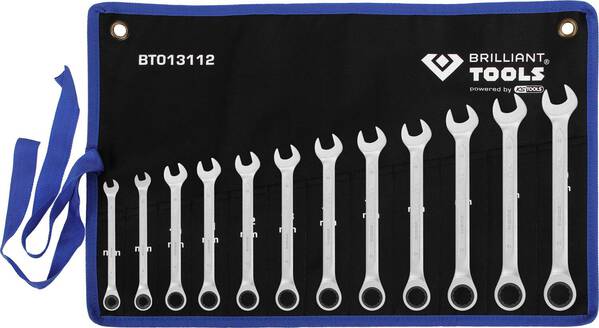 Brilliant Tools BT013112 BT013112 Ratschen-Ringschlüssel-Satz Schlüsselweite (Metrisch) 8 - 53 mm