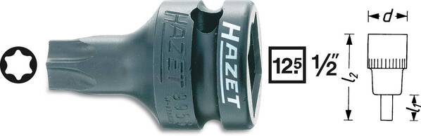 Hazet Kraft-Steckschlüsseleinsatz 1/2" (12.5 mm) 995S-T45