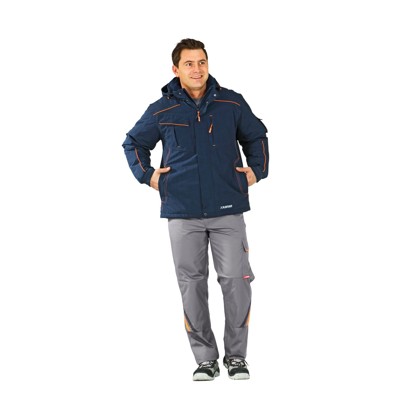 Planam - Wetter- und Kälteschutzjacke Neon 3395, marineblau/leuchtorange, Größe S