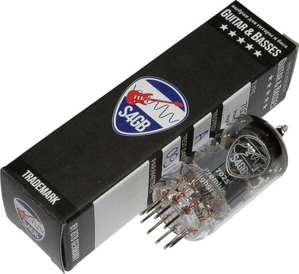 7025 S4GB Premium Elektronenröhre Selektiert für Gitarre & Bass Doppeltriode Polzahl: 9 Sockel: No