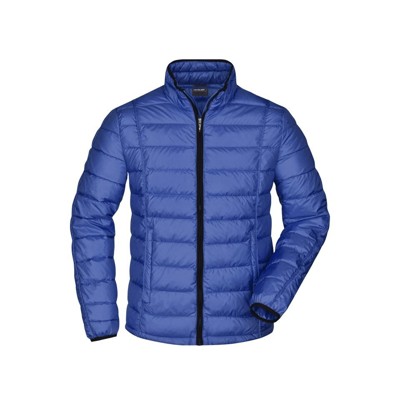James & Nicholson - Herren Winter Steppdaunenjacke JN1082, tinten-blau/schwarz, Größe L