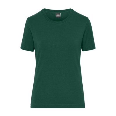James & Nicholson - Damen Bio Workwear T-Shirt Stretch JN1801, dunkelgrün, Größe XL