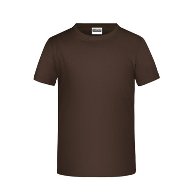 James & Nicholson - Jungen Basic T-Shirt 150g JN745, braun, Größe S