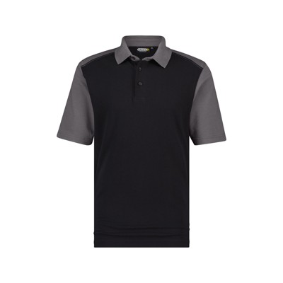 Dassy® - Cesar Zweifarbiges Poloshirt, schwarz/zementgrau, Größe M