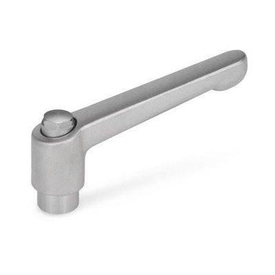 Ganter Norm® - 911.3-63-M8-GS Verstellbare Edelstahl-Klemmhebel, mit Buchse, für Rohr-Klemmverbinder / Verfahr
