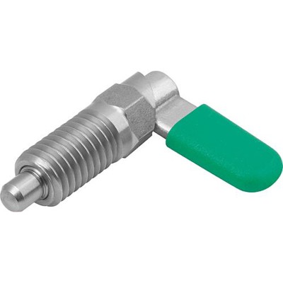 KIPP - SPERRRIEGEL MIT SECHSKANT, D=5, M12X1,5, SW1=12, FORM:C, MIT KAPPE, OHNE MUTTER, EDELSTAHL BLANK,