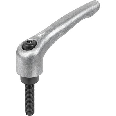KIPP - KLEMMHEBEL GR.3 M10X50, ZINK BLANK, KOMP:STAHL BRÜNIERT