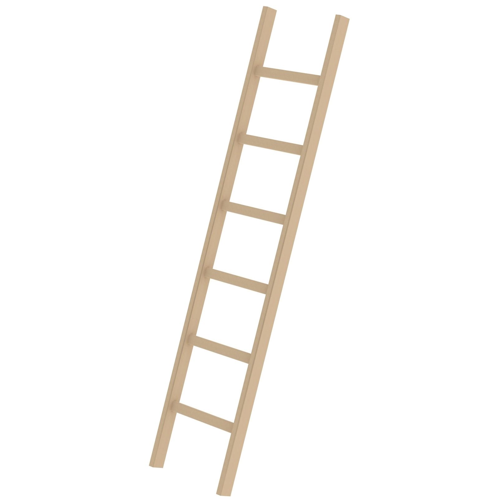 Günzburger Steigtechnik Sprossen-Anlegeleiter Holz ohne Traverse 6 Sprossen - 033106