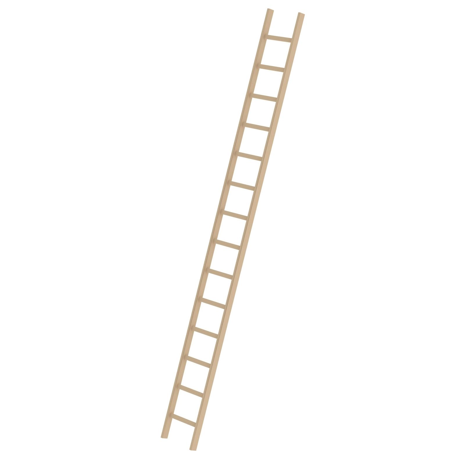 Günzburger Steigtechnik Sprossen-Anlegeleiter Holz ohne Traverse 14 Sprossen - 033114
