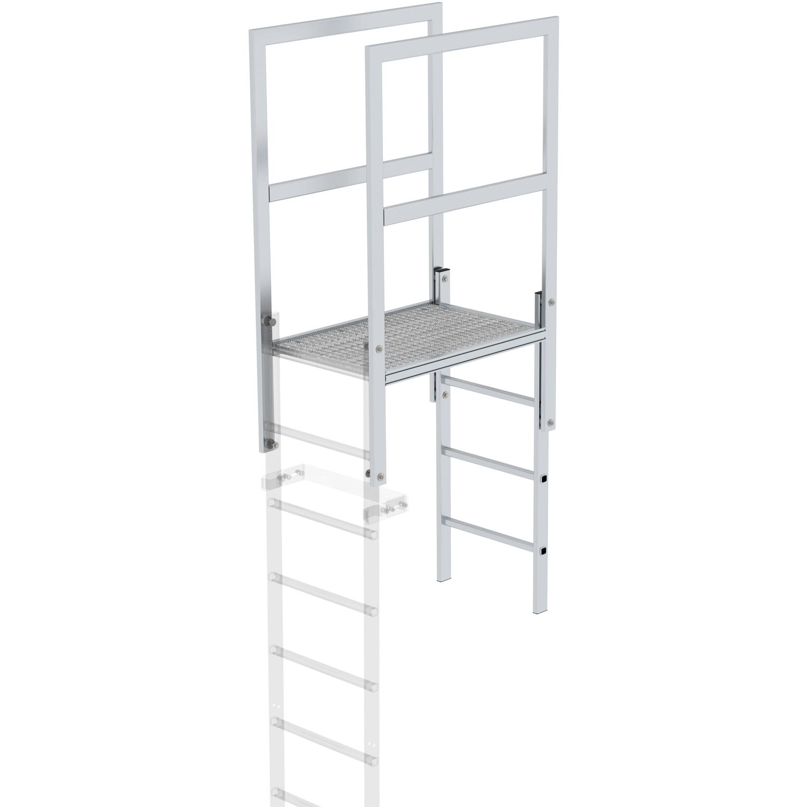 Günzburger Steigtechnik Attika-Überstieg Aluminium blank Länge 930 mm - 062181