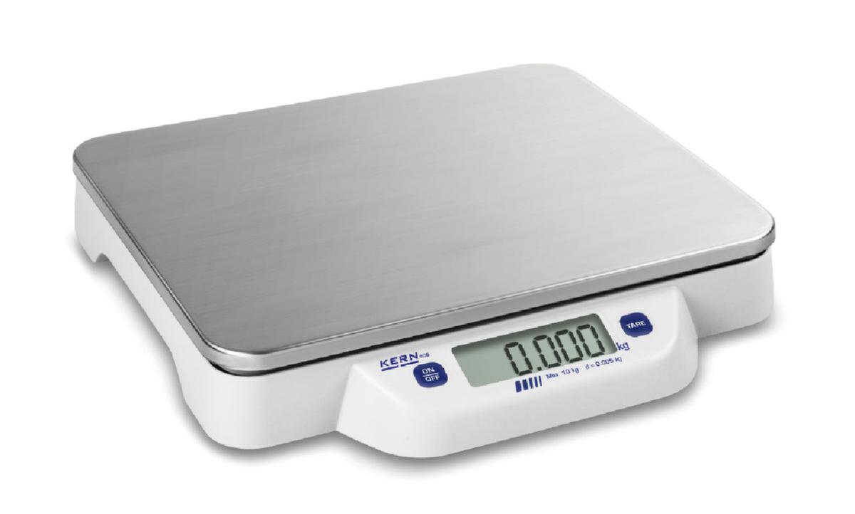 KERN Flache Tischwaage mit Griffmulden, Wägebereich 10 kg