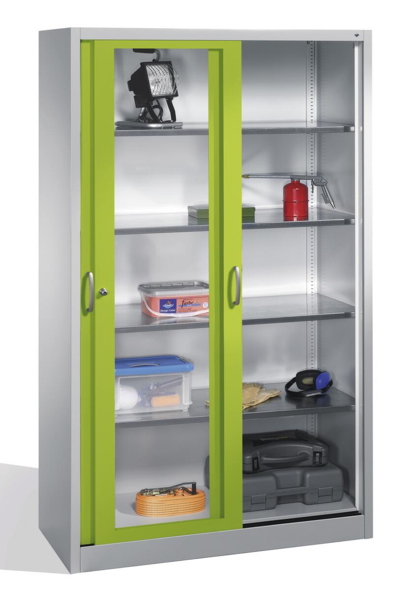 C+P Werkzeugschrank ERGO mit Sichtfenster-Schiebetüren, Breite 1600 mm